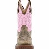 Rocky Big Kids Legacy 32 Waterproof Western Boot, BROWN/PINK, M, Size 6.5 RKW0408Y